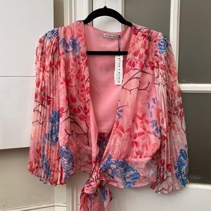 Alice and Olivia wrap shirt